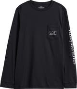 vineyard vines Kids' Whale Logo Pocket Long Sleeve Graphic T-Shirt