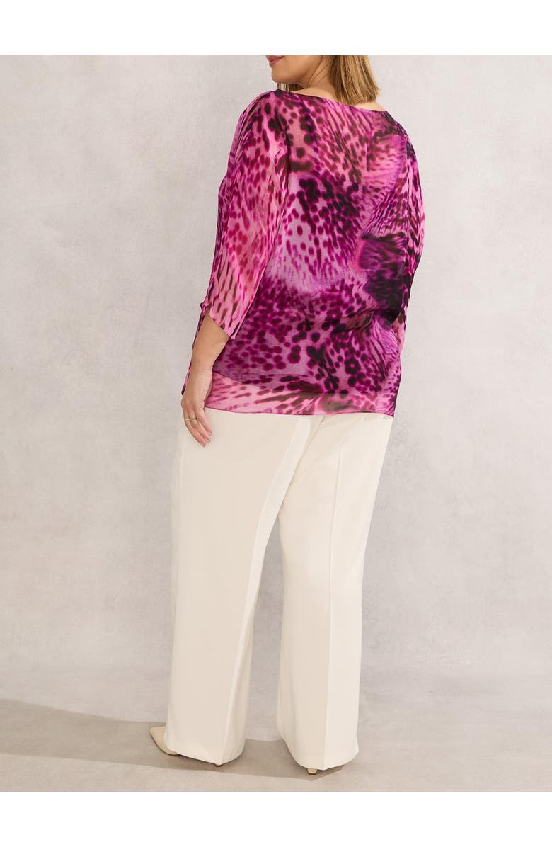 Live Unlimited Chiffon Animal Print Blouse, Alternate, color, Pink