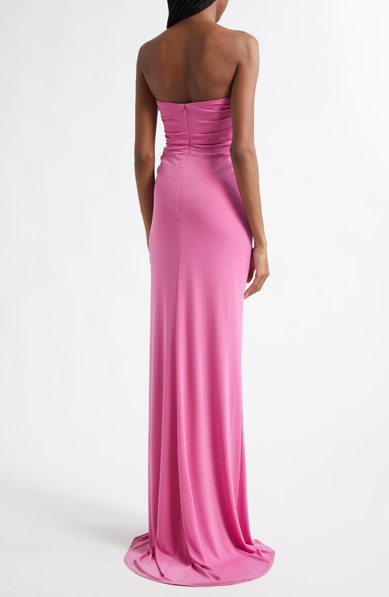 Cinq à Sept Jennette Ruffle Detail Strapless Gown, Alternate, color, 