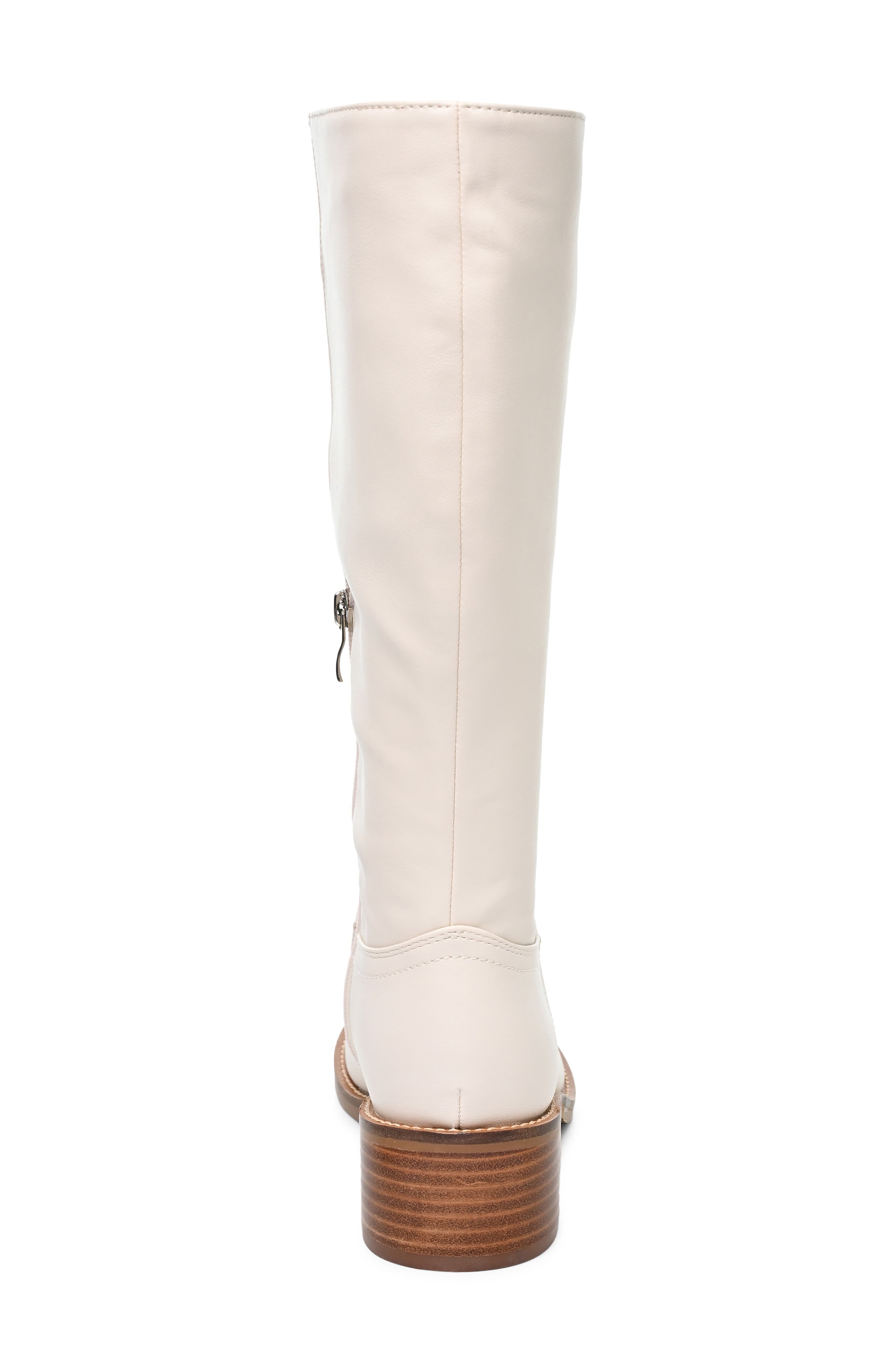Faux Leather Boot, Alternate, color, BONE
