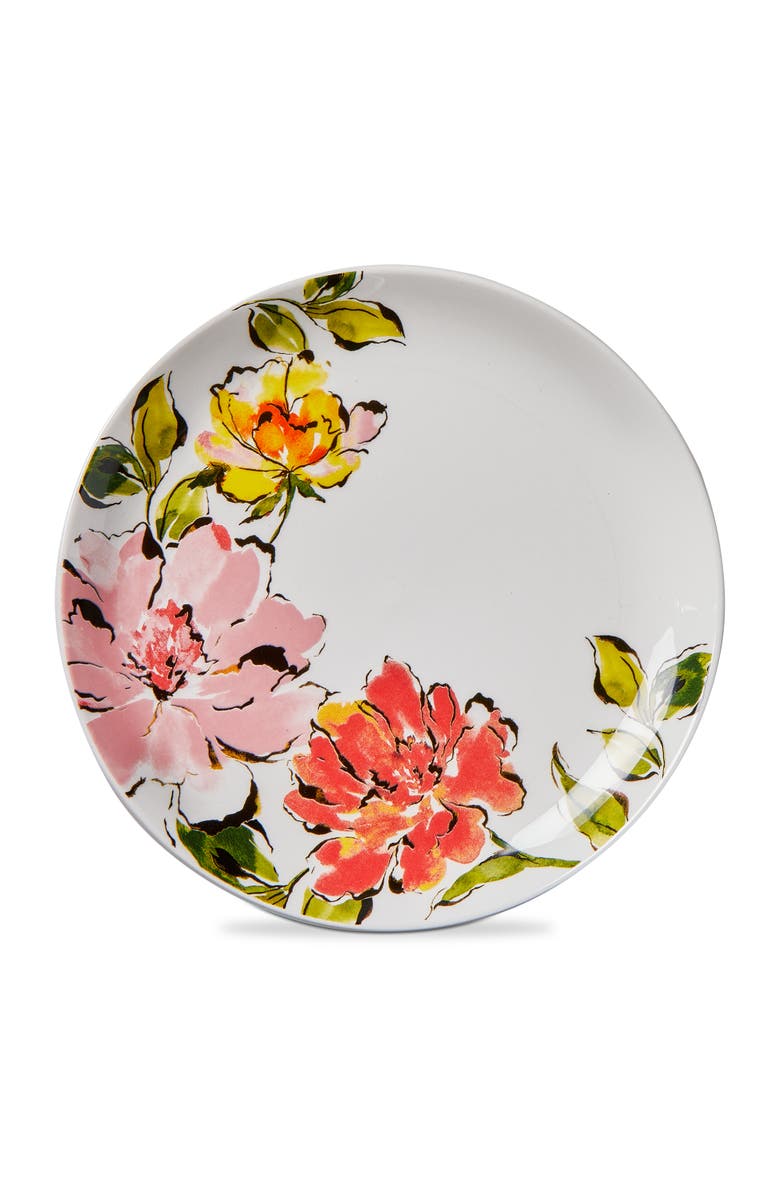tag In Bloom Appetizer Plate Multi Earthenware Spring, Main, color, White