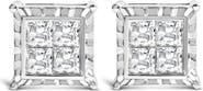 Haus of Brilliance 14K White Gold 1 1/2 Cttw Diamond Stud Earrings