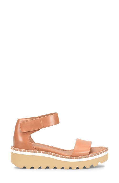Söfft Ripley Ankle Strap Platform Wedge Sandal In Brown