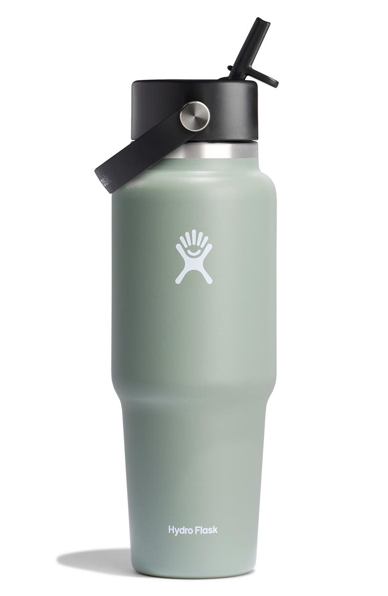Hydro Flask 32-Ounce Wide Mouth Travel Water Bottle with Flex Straw Cap, Main, color,