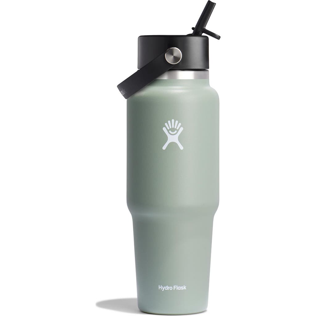 HYDRO FLASK HYDRO FLASK 32-OUNCE WIDE MOUTH TRAVEL WATER BOTTLE WITH FLEX STRAW CAP