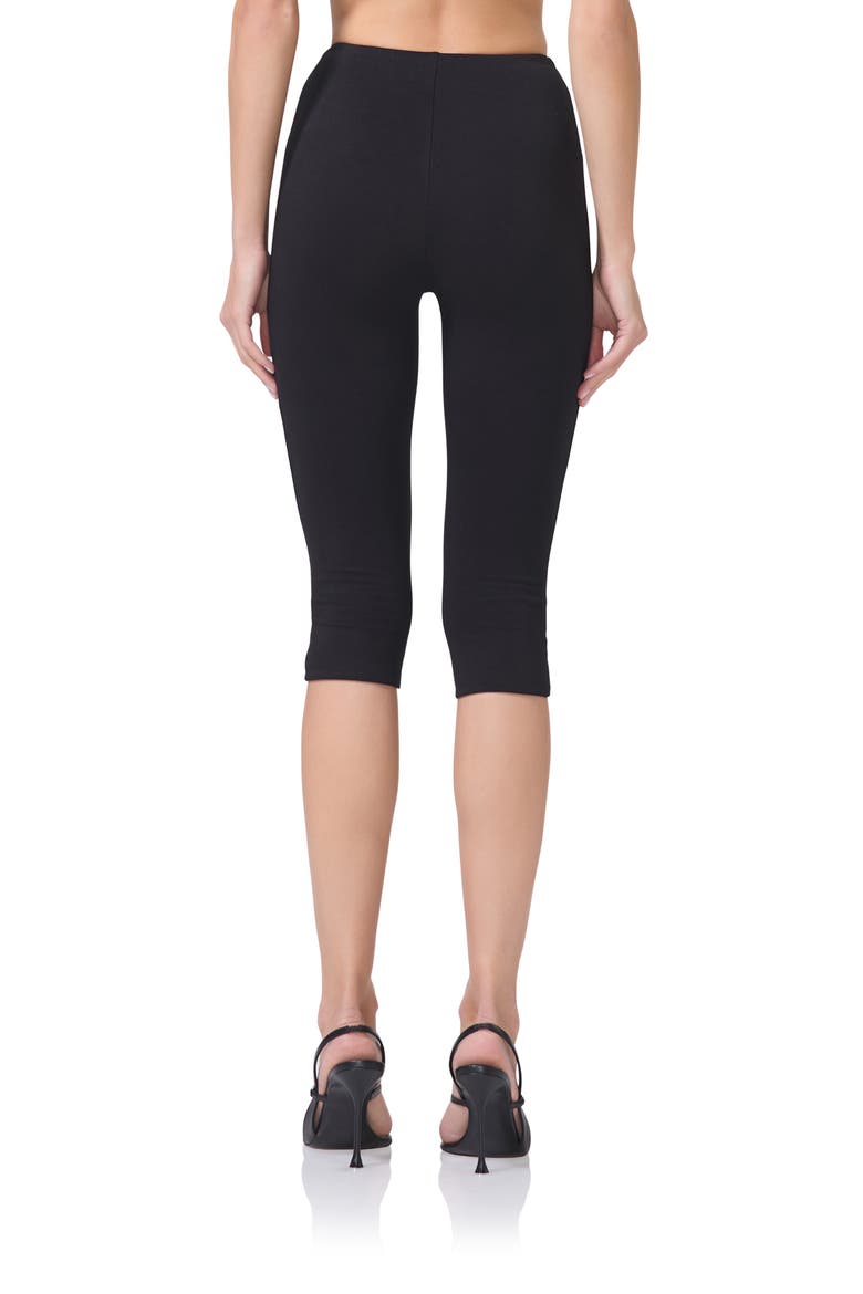 Ettie High Waist Capri Pants, Alternate, color, NOIR
