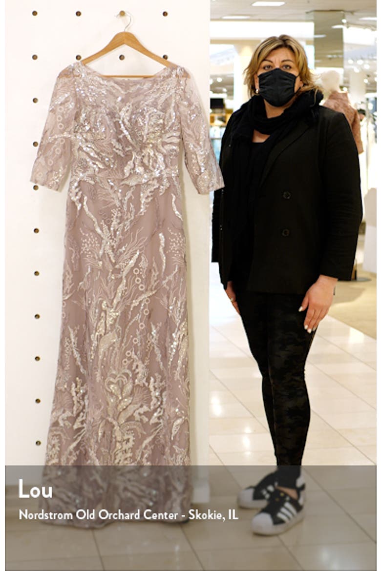 Sequin Lace A-Line Gown video
