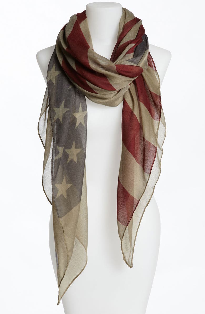 David & Young 'Flag' Sheer Scarf, Main, color,