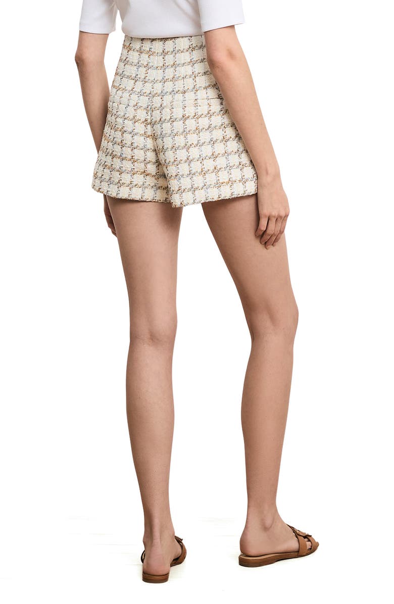 Veronica Beard Jazmin Tweed Shorts, Alternate, color, Ecru Multi