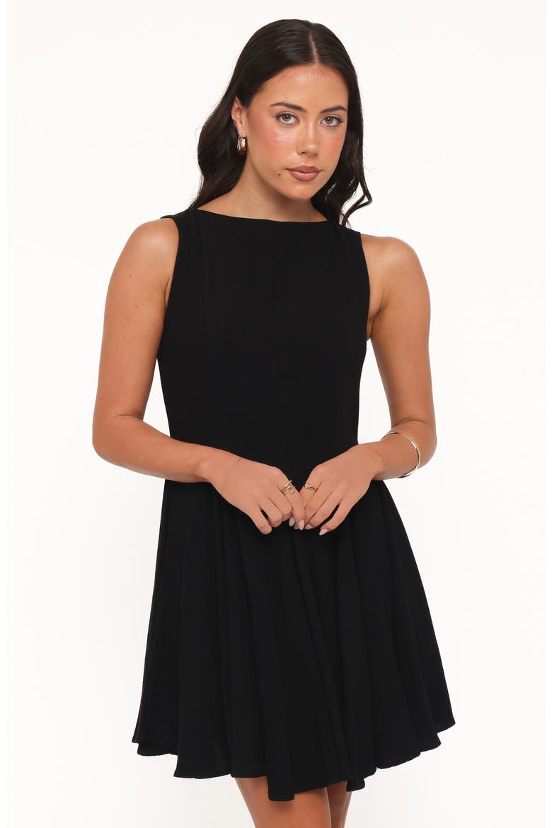 Vanity Sleeveless Fit & Flare Minidress, Alternate, color, BLACK