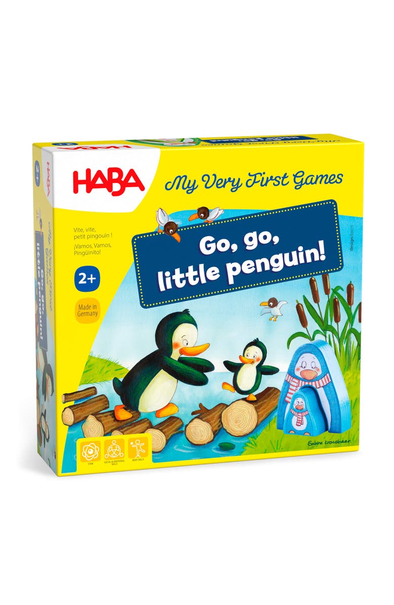 HABA My Very First Games Go, Go Little Penguin, Toddler Learning Game and Cooperative Toddler Board Games for 2 Years and up, Made in Germany, Main, color, 