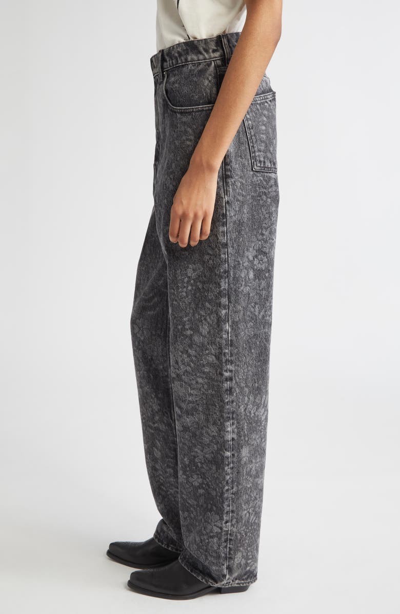 Golden Goose Journey W's Kim Straight Leg Jeans, Alternate, color, Black Marble