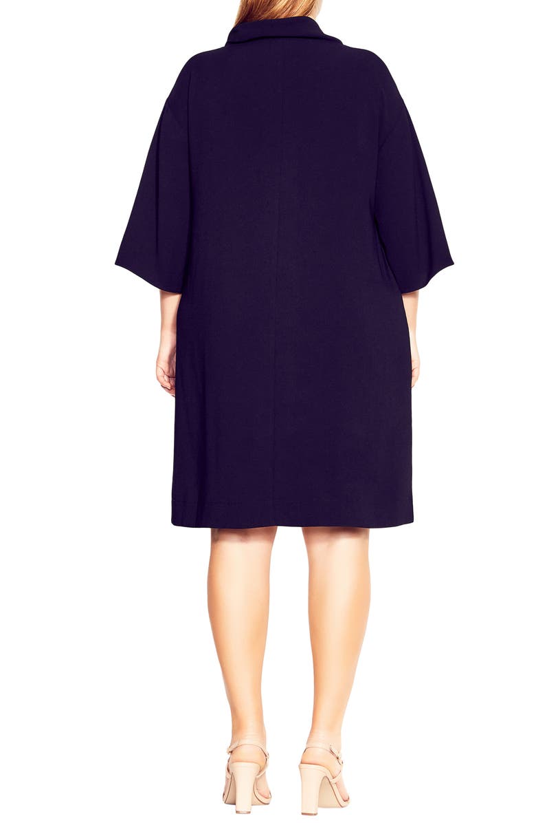 City Chic Refinity Cowl Neck A-Line Dress, Alternate, color,