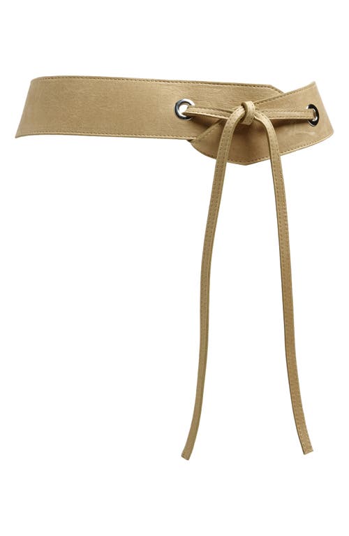 Paloma Wool Trot Tied Leather Belt In Brown