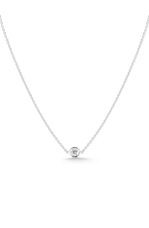 Tiny Treasures Diamond Bezel Necklace