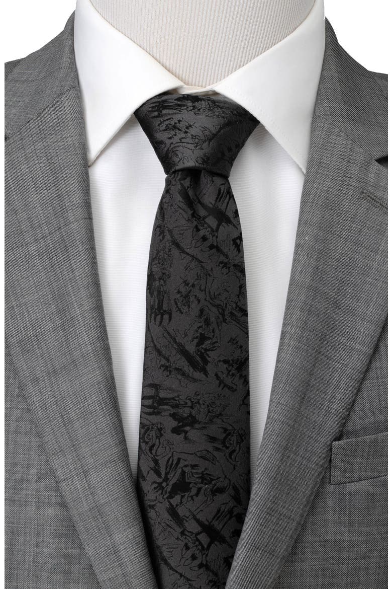 x Marvel Venom Silk Tie, Alternate, color, GRAY