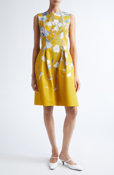 Betsy Floral Faille Fit & Flare Dress