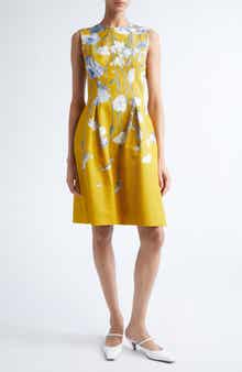 Betsy Floral Faille Fit & Flare Dress