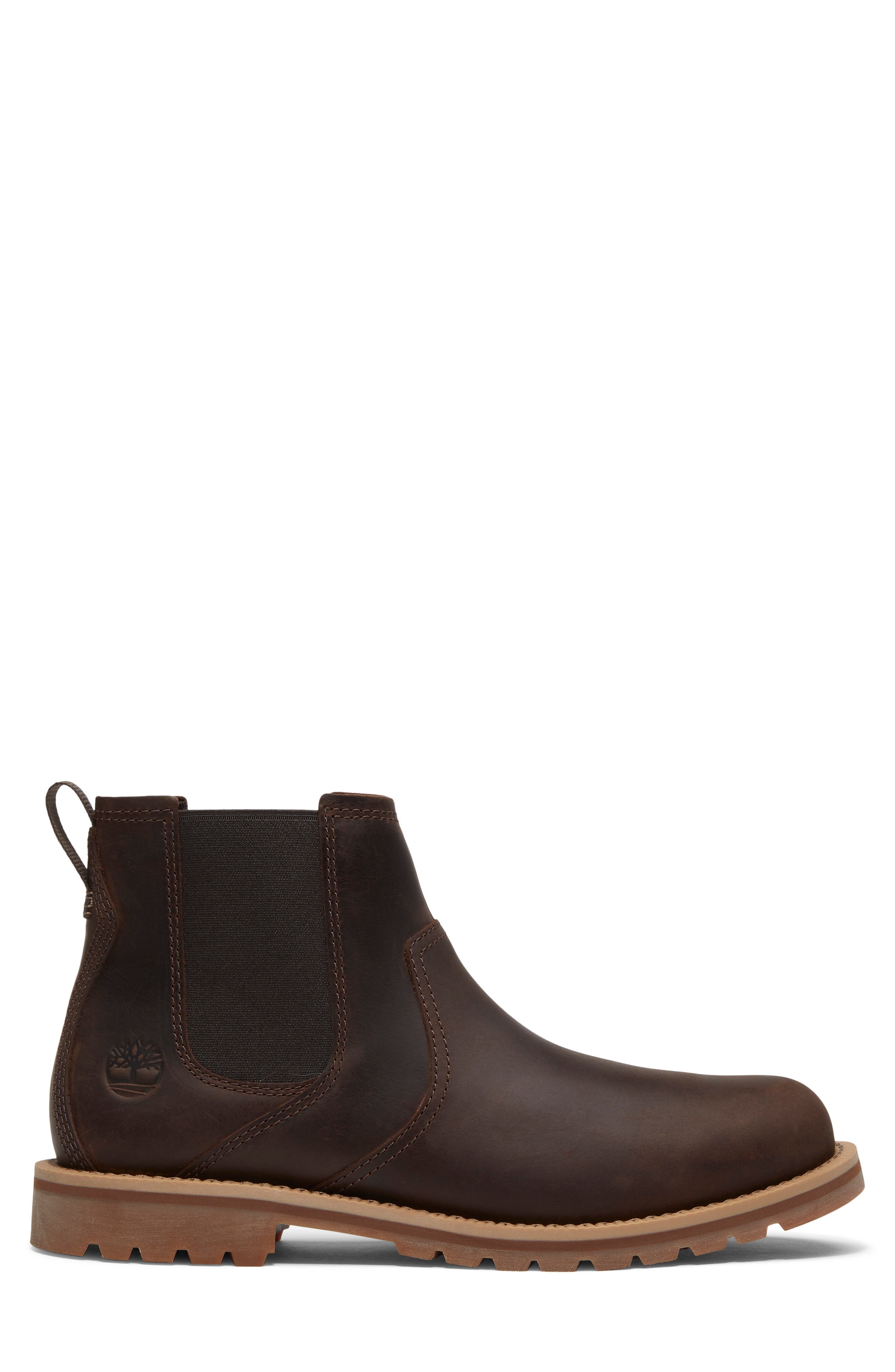 Britton Falls Waterproof Chelsea Boot, Alternate, color, DARK BROWN FULL GRAIN