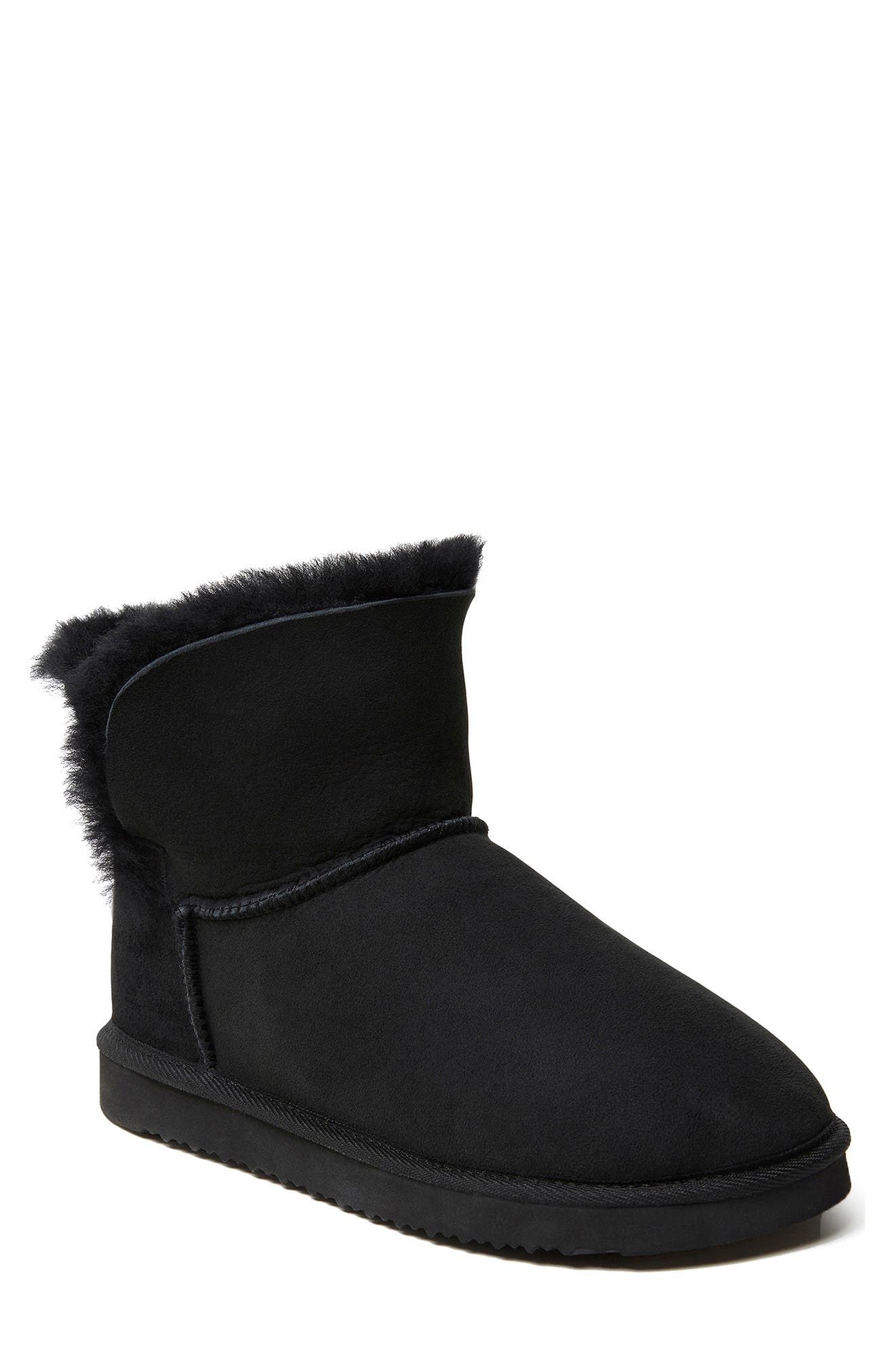 DEARFOAMS Perth Genuine Shearling Foldover Bootie, Main, color, 