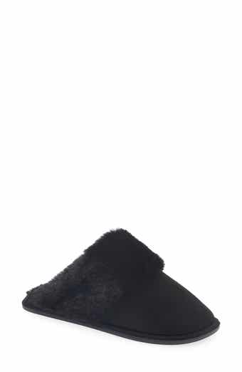 Microsuede Faux Fur Slipper