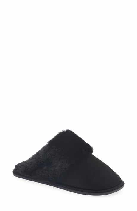 Microsuede Faux Fur Slipper