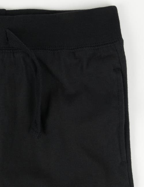 Leveret Kids 100% Cotton Lightweight Jogger Pants In Black