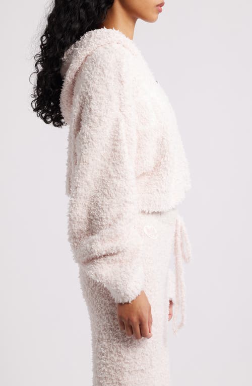 Boys Lie Mami Alex Crop Zip Hoodie In Neutral