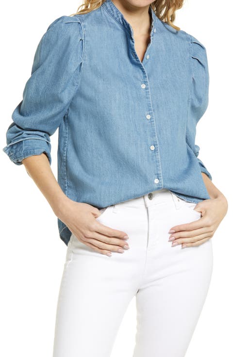 Women's Avery Puff Sleeve Button-Up Shirt