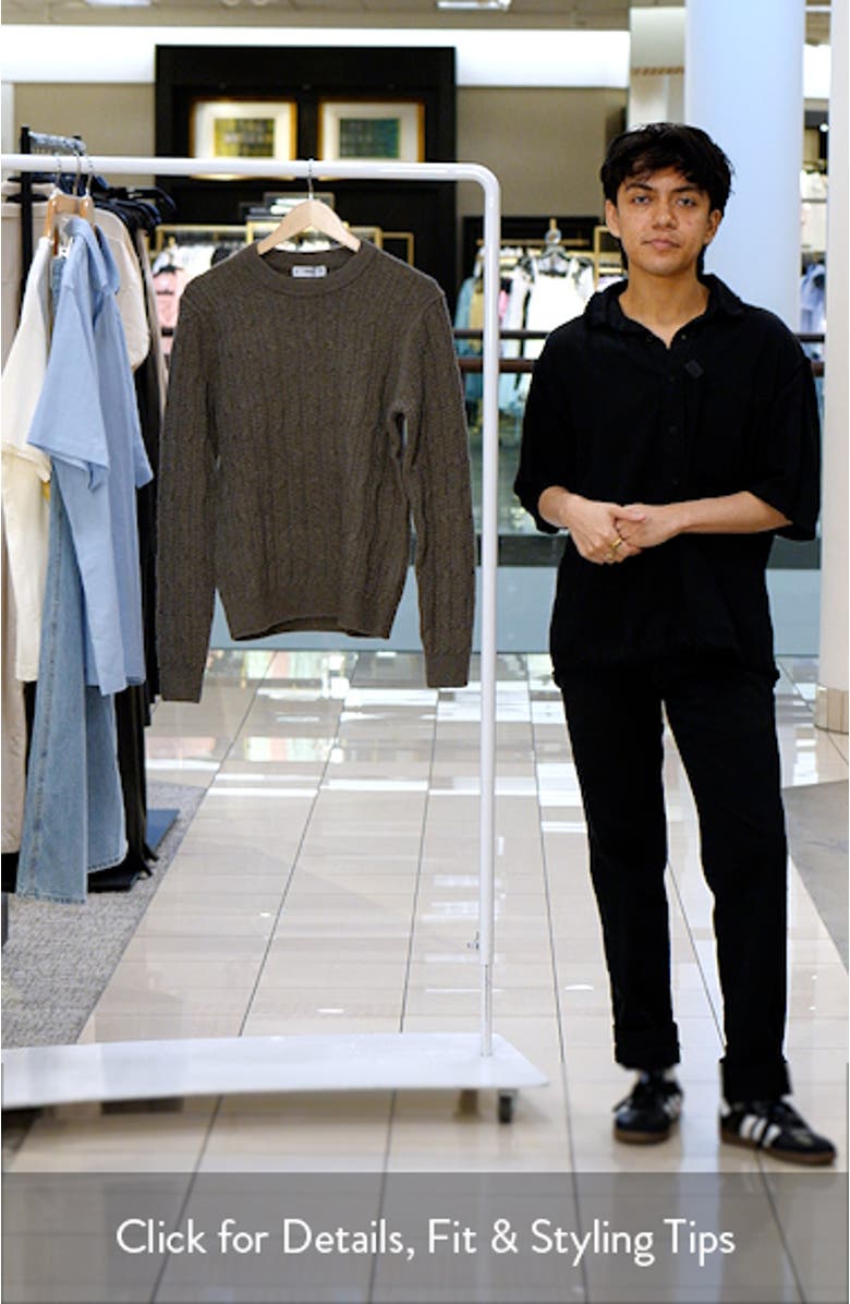 Cable Stitch Crewneck Sweater, sales video thumbnail