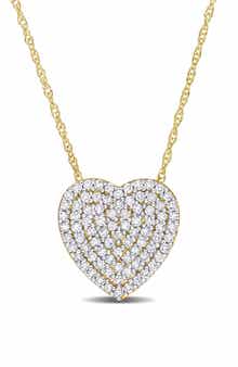 DELMAR Diamond Pavé Heart Pendant Necklace - 0.25ct.