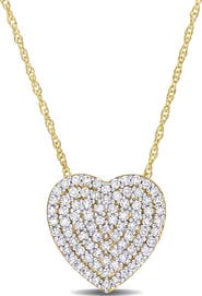 DELMAR Diamond Pavé Heart Pendant Necklace - 0.25ct.
