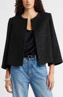 Nordstrom Collarless Bouclé Jacket