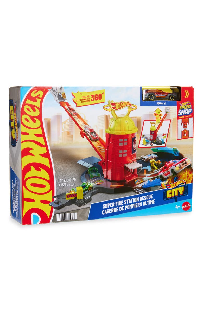 Hot Wheels City Super Fire Station Rescue Playset, Main, color, Fire Station
