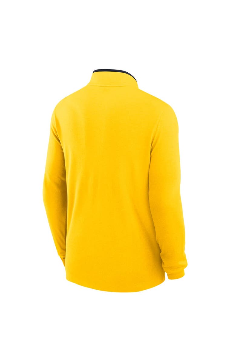 Jordan Brand Men's Jordan Brand Maize Michigan Wolverines Victory Half-Zip Sweatshirt, Alternate, color, 