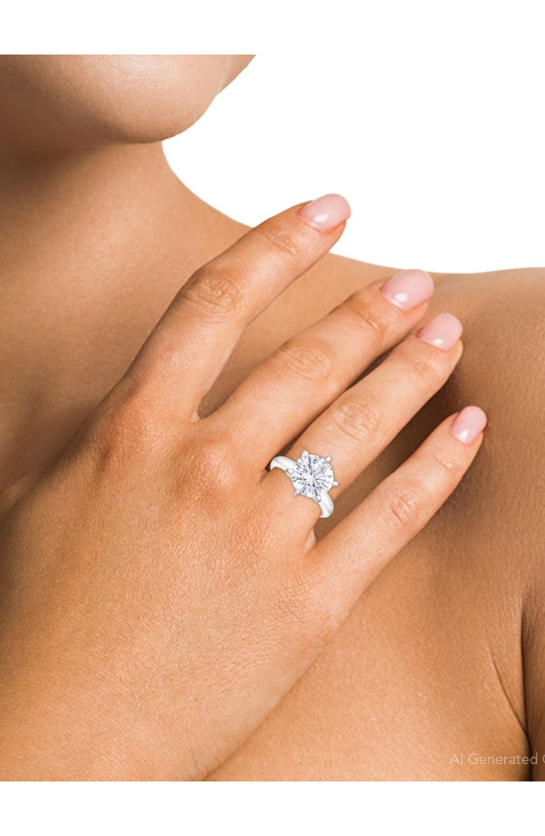 Bliss Diamond 4Ct Round Diamond Solitaire Engagement Ring 14k or Gold Lab Grown, Alternate, color, 14K White Gold
