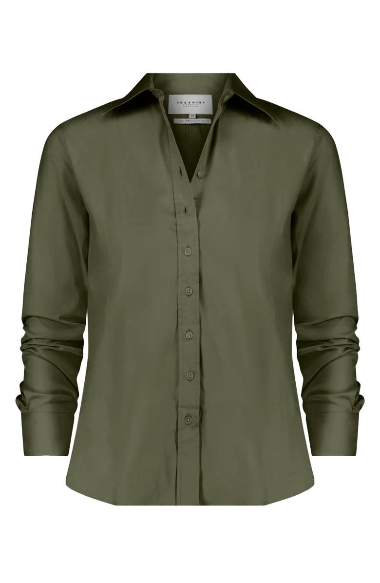 The Shirt by Rochelle Behrens The Boyfriend Shirt, Main, color, Olive