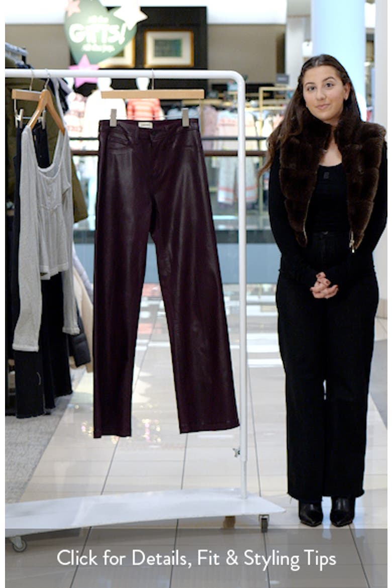 Scottie Coated High Waist Wide Leg Jeans video