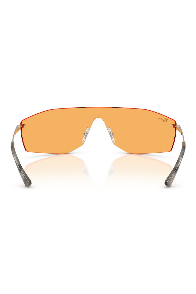 Alix Bio-Based 141mm Rimless Shield Sunglasses, Alternate, color, SILVER / YELLOW