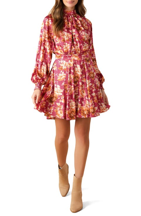 Mock Neck Long Sleeve Minidress