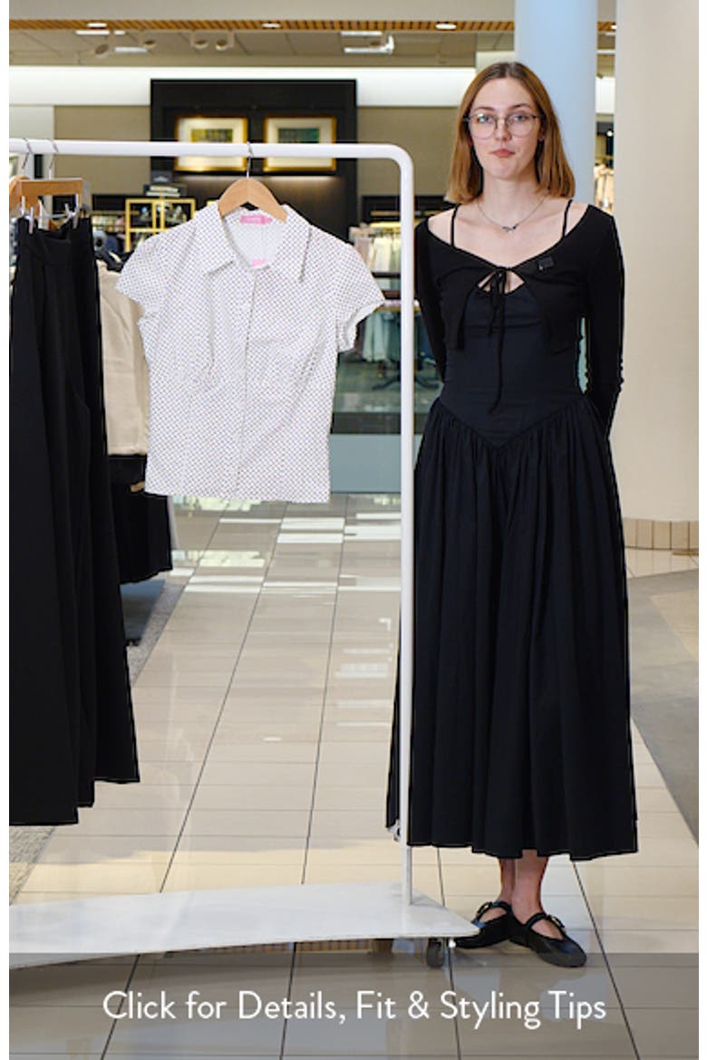 Polka Dot Short Sleeve Tailored Cotton Button-Up Shirt video