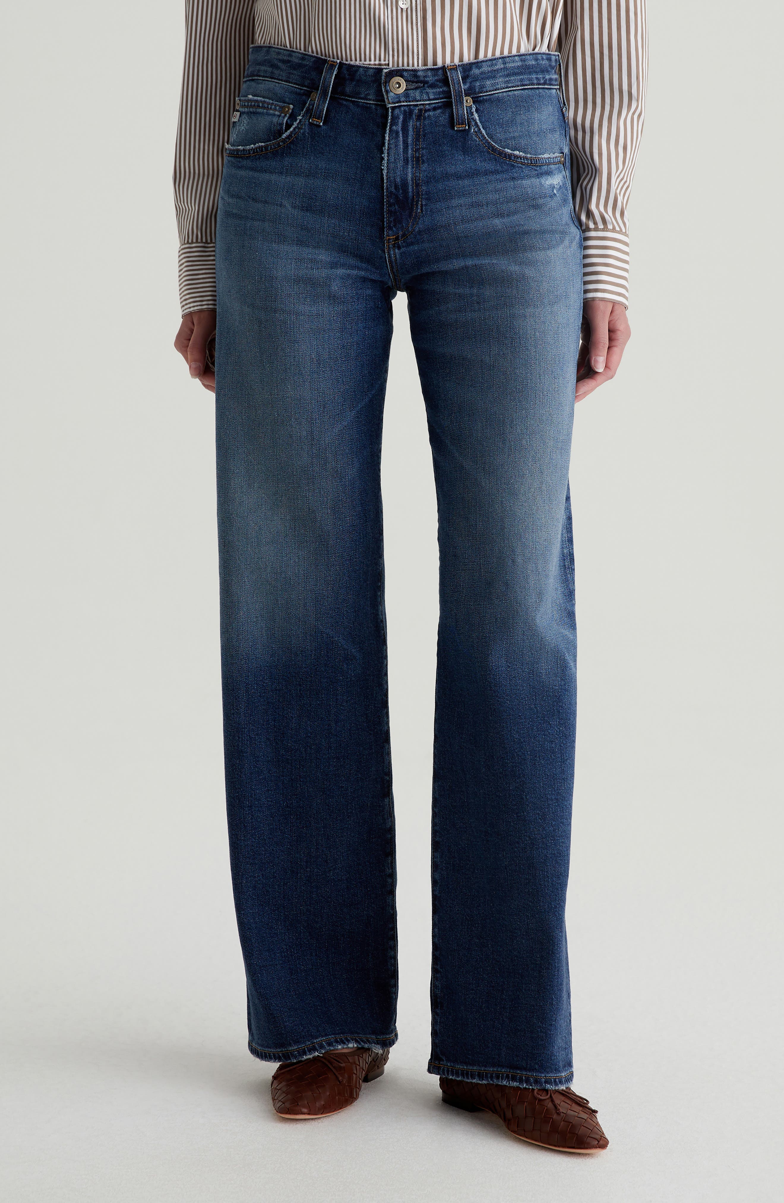 AG Adria Low Rise Baggy Wide Leg Jeans
