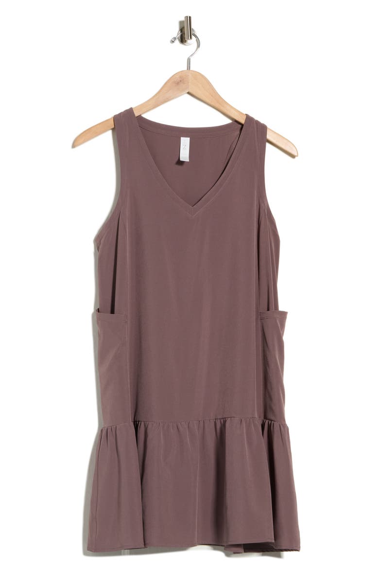 Solstice Sleeveless Tiered Minidress, Alternate, color, GREY PLUM