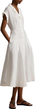 Polo Ralph Lauren Cap Sleeve Linen Shirtdress