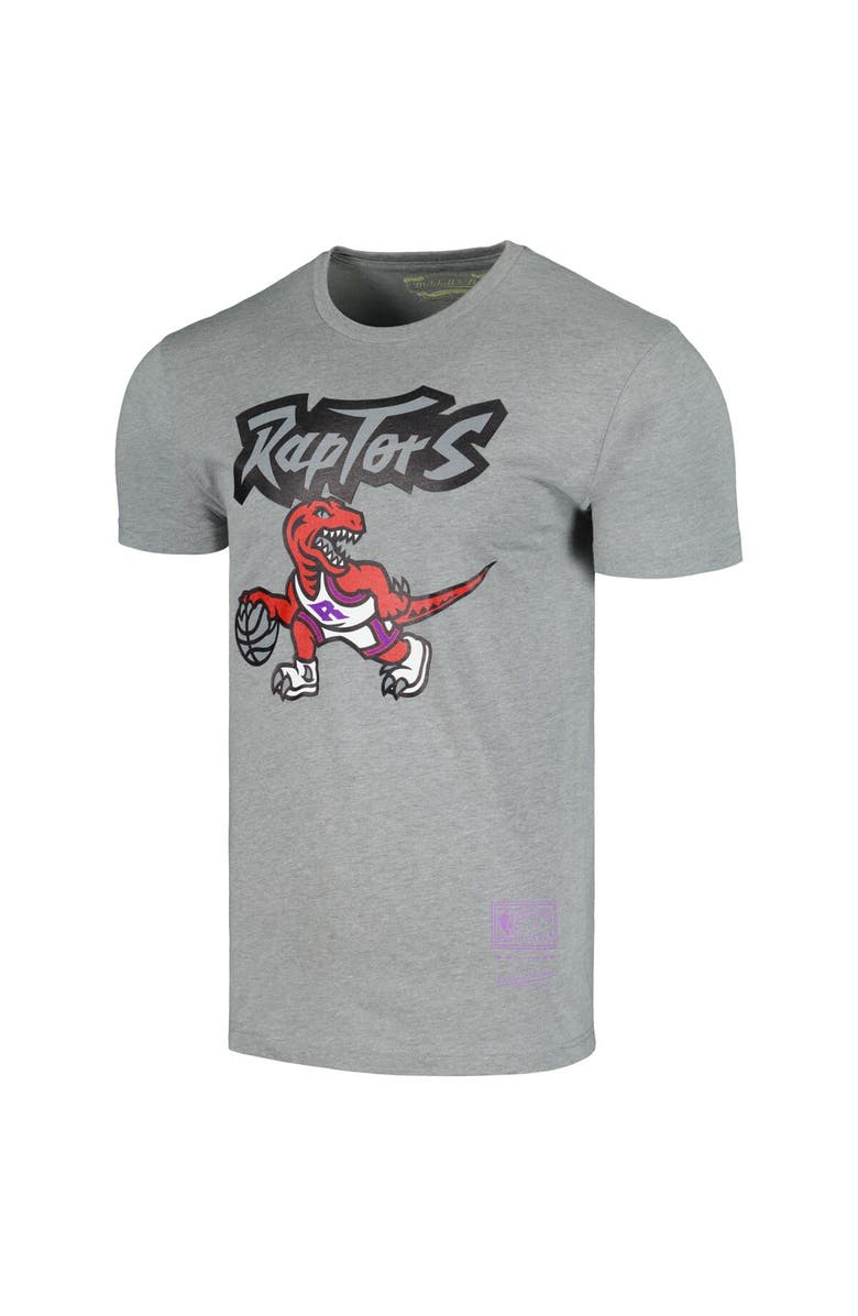 Mitchell & Ness Unisex Mitchell & Ness Gray Toronto Raptors Hardwood Classics MVP Throwback Logo T-Shirt, Alternate, color,