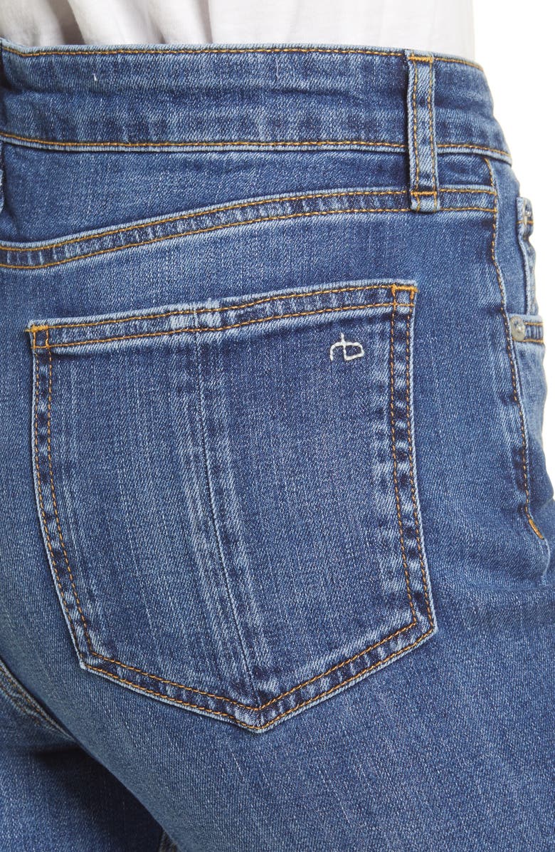 rag & bone Nina High Waist Ankle Cigarette Jeans, Alternate, color, Jasper