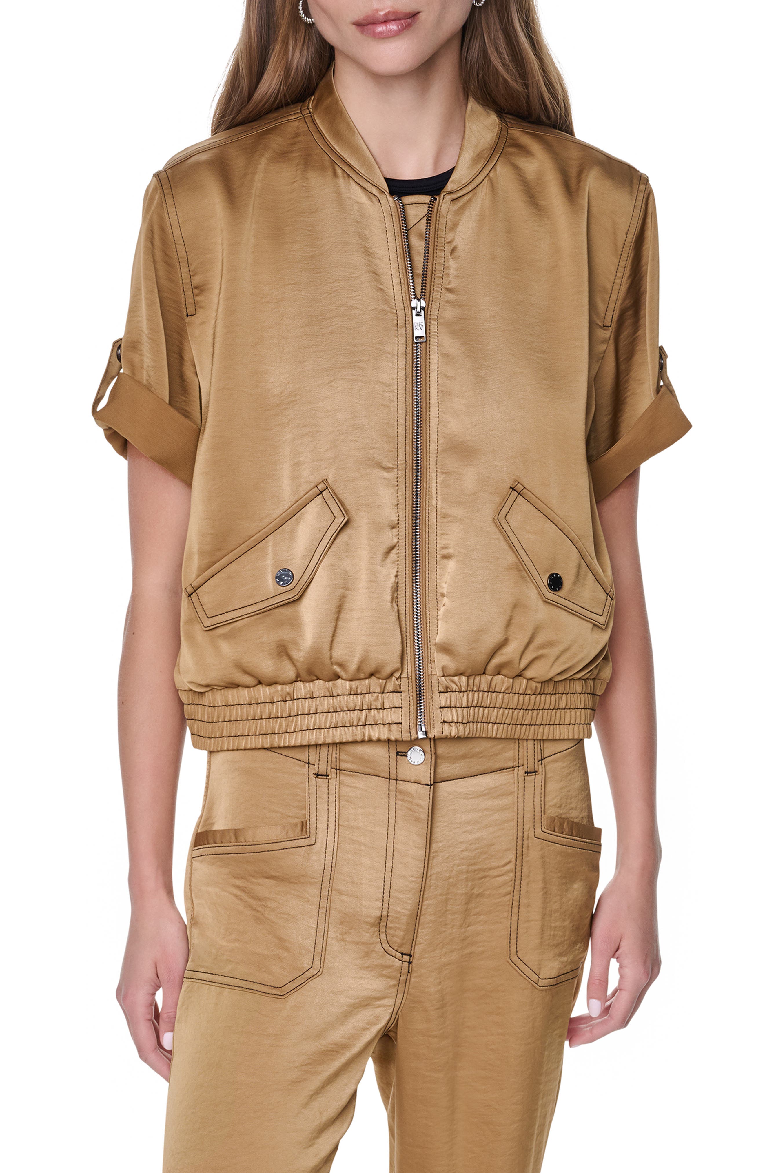 Contrast Stitch Bomber Jacket - image 3