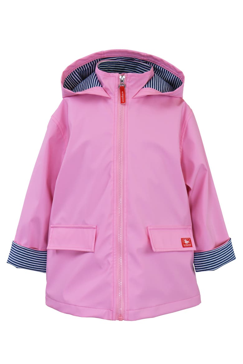 Hooded Zip Front Raincoat, Main, color, Parfait Pink