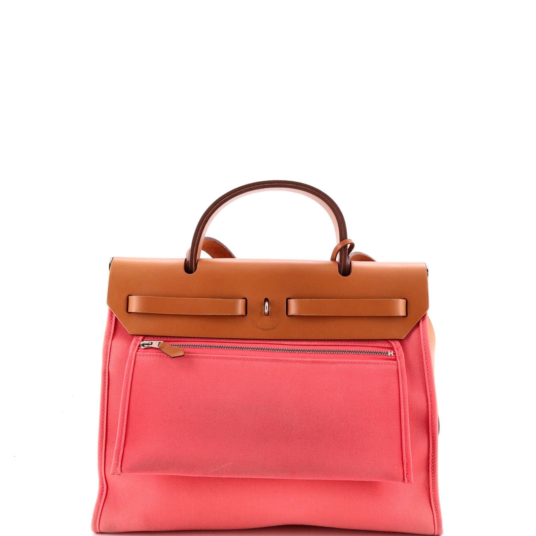 Herbag Zip Leather and Toile 31, Alternate, color, Pink