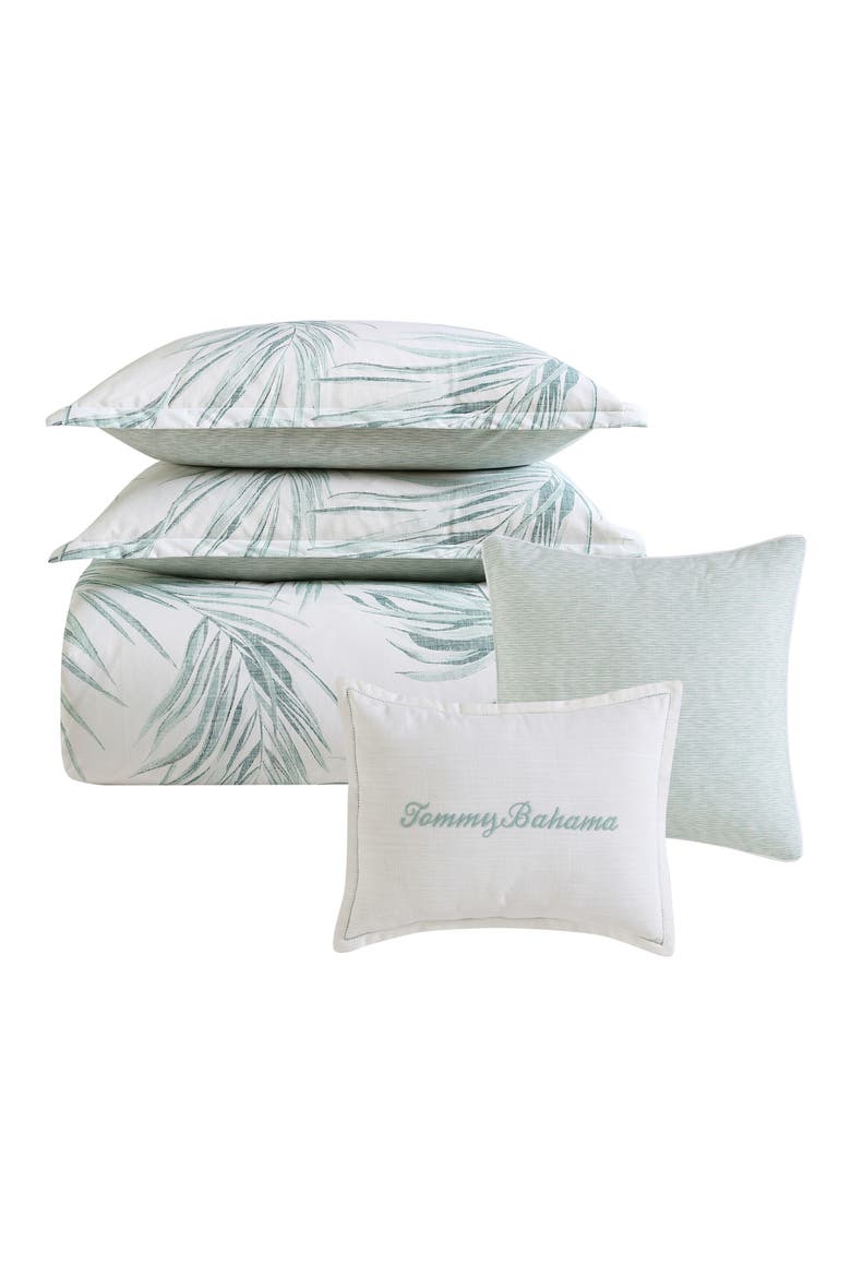 Canyon Palms Duvet Cover & Sham Set, Alternate, color, GREEN